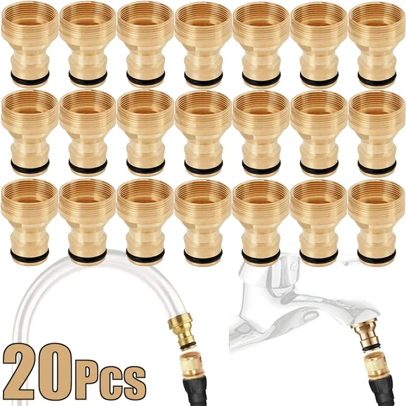 1-20PCS Garden Hose Quick Connector Universal Kitchen Faucet Adapter Brass Tap Connector Mixer Hose Adaptor Watering Garden Tool