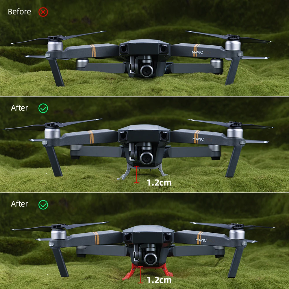 Carrello di atterraggio pieghevole per drone per DJI Mavic Pro Carrello di atterraggio senza smontaggio Estensore di altezza Protezione per le gambe