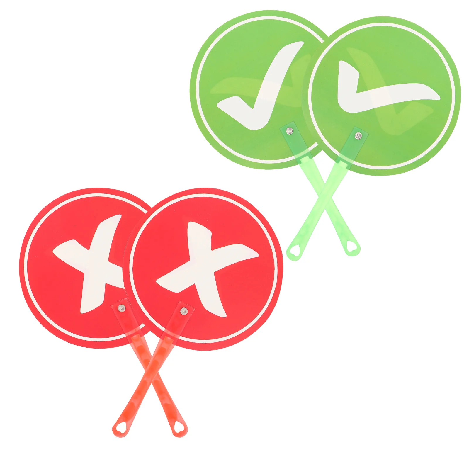 

4Pcs Interactive Handheld Answer Paddle Dual-Sided Reusable Voting Board for Kindergarten Teacher Student Engagement Classroom