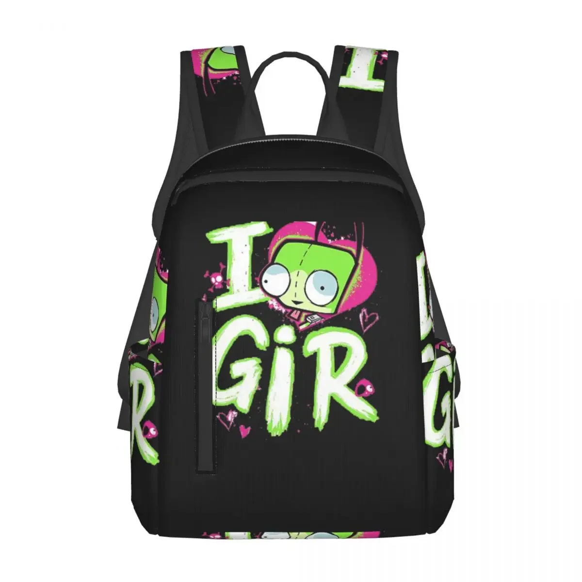 Invader Zim Valentine's Day I Love GIR Backpack Daypack Boys Girls BookBag School Bag Shoulder Bags for Men Women