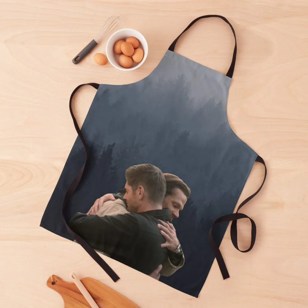 

sam and dean last hug scene in heaven with forest supernatural finale Apron Sexy For Women Kitchen Waterproof Hairdresser Apron