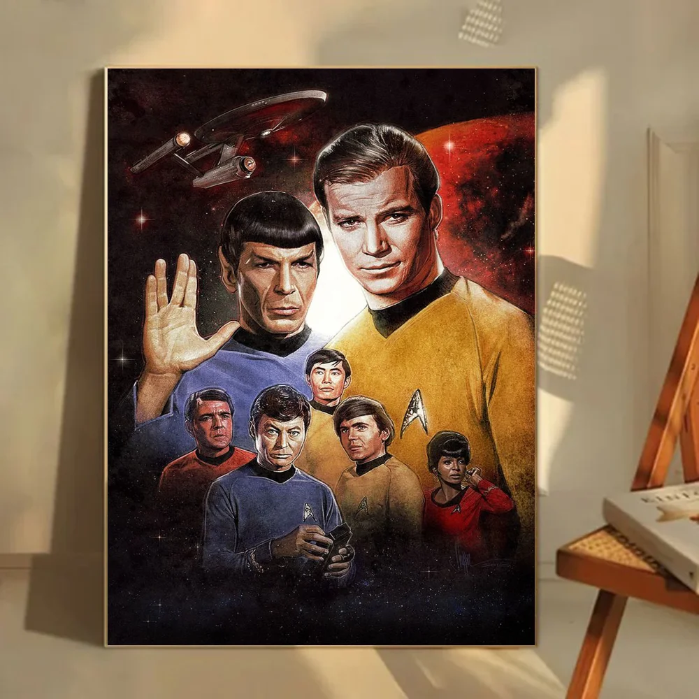 1pc TV Star Trek Anime Poster Self-adhesive Art Waterproof Paper Sticker Coffee House Bar Room Wall Decor view 4