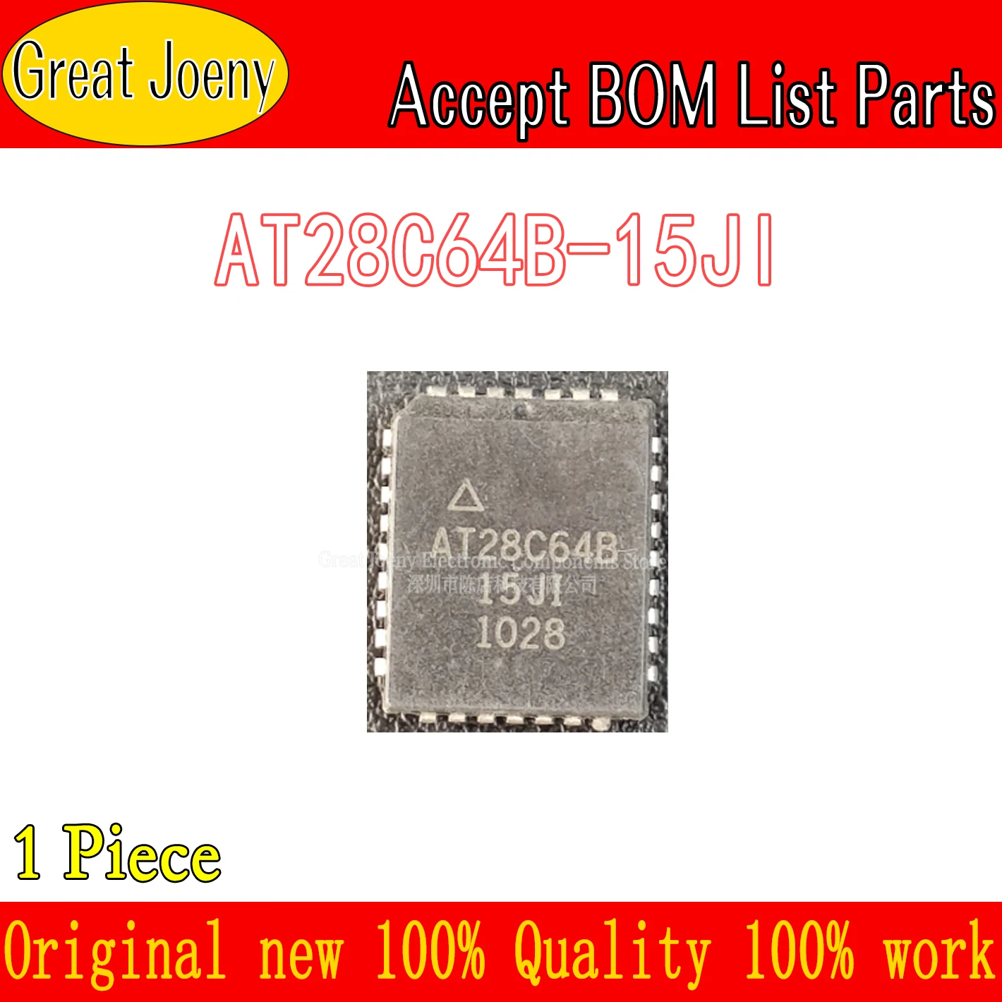 100% New AT28C64B AT28C64B-15JI IC Chipset PLCC-32