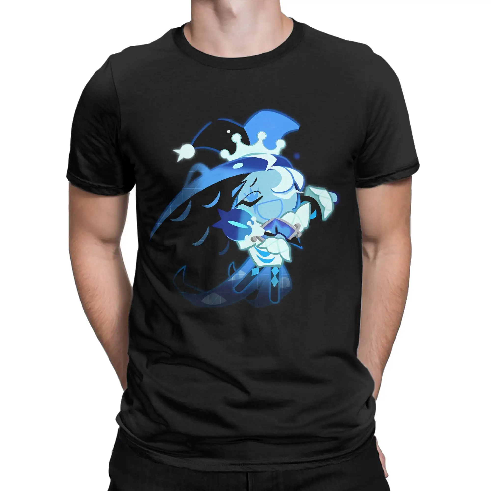 Shadow Milk Cookie Run Kingdom Men Women T Shirts Cute Cartoon Anime Tees Short Sleeve Crew Neck T-Shirt 100% Cotton Clothes