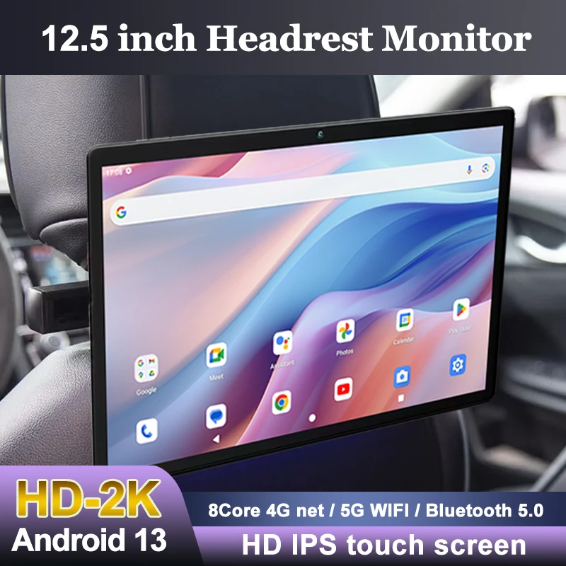 WDFL Headrest Monitor Touch Screen TV Display IPS Android WIFI Car Back Seat Tablet Multimedia CarPlay