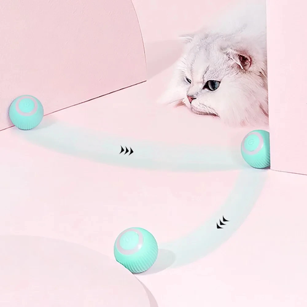Smart Cat Toys Rolling Ball Rechargeable Electic	Interactive Toys for Cats Training Self-moving Funny Accessories for Kitten Pet
