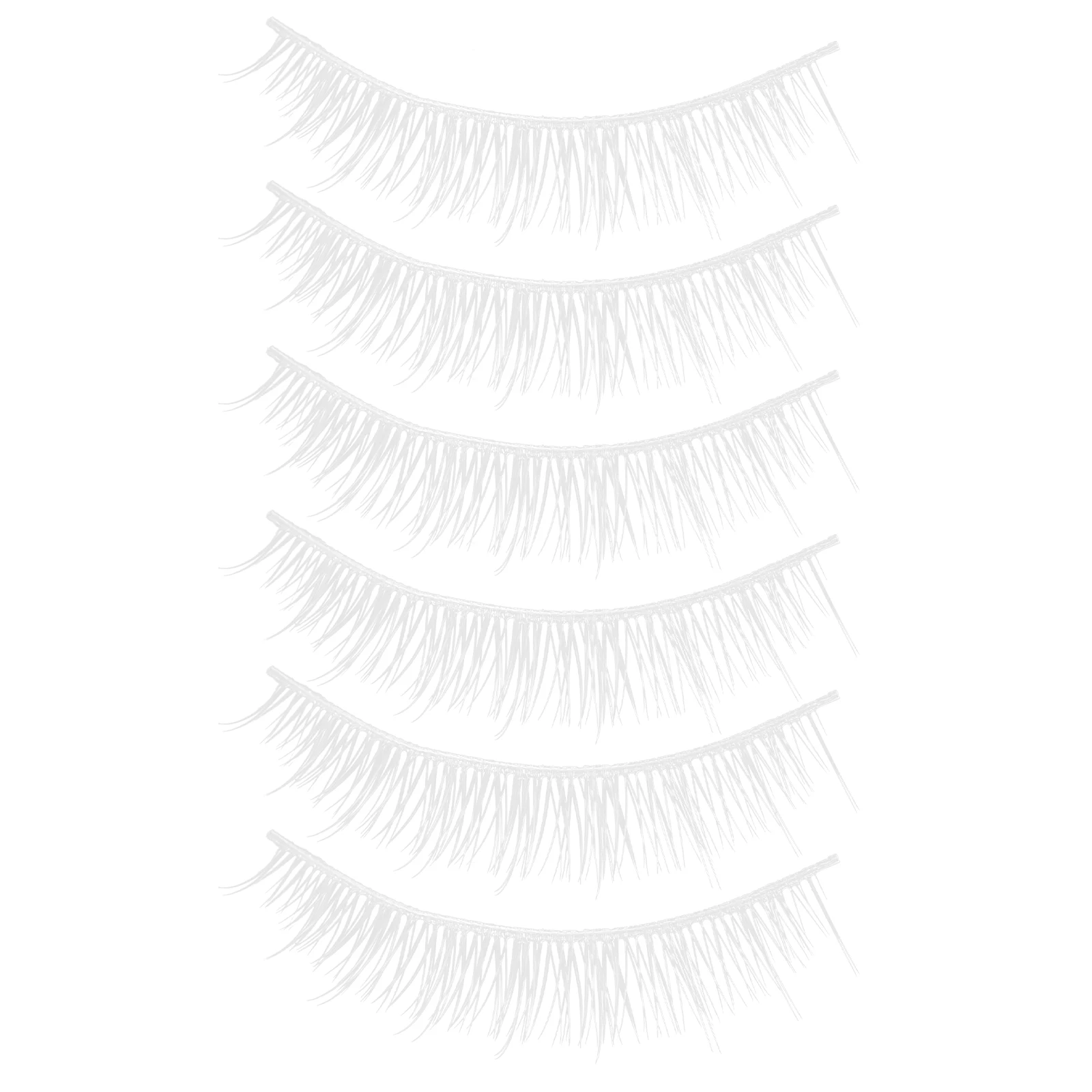 

Halloween Fake Eyelashes White False Lash Extensions Cosplay Masquerade Lashes For Women Daily Makeup Party Selfie