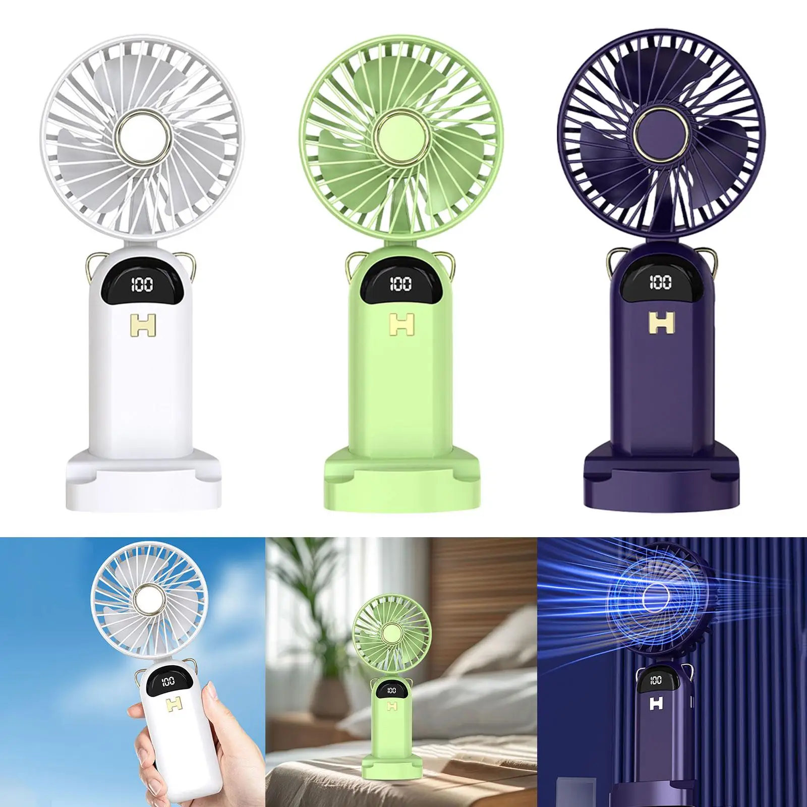 Portable Handheld Fan USB Rechargeable Small Pocket Fan for Makeup Home Boys