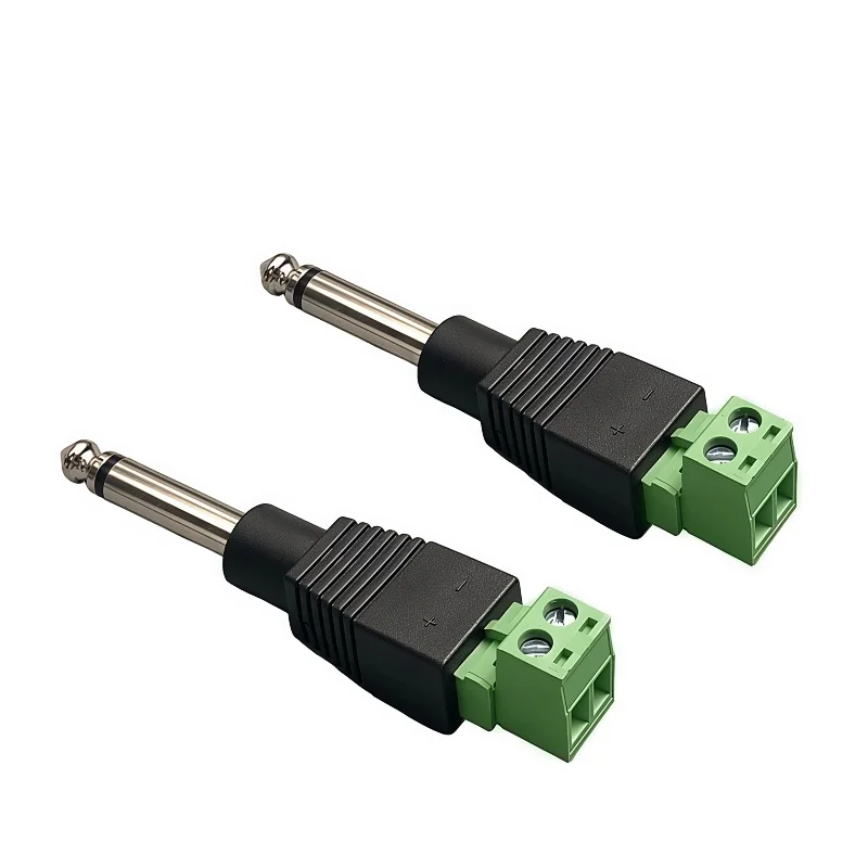 5Pcs Free Solder 6.5mm Jack Connector Stereo Mono Audio Channel Plug with Shielded Terminal Adapter