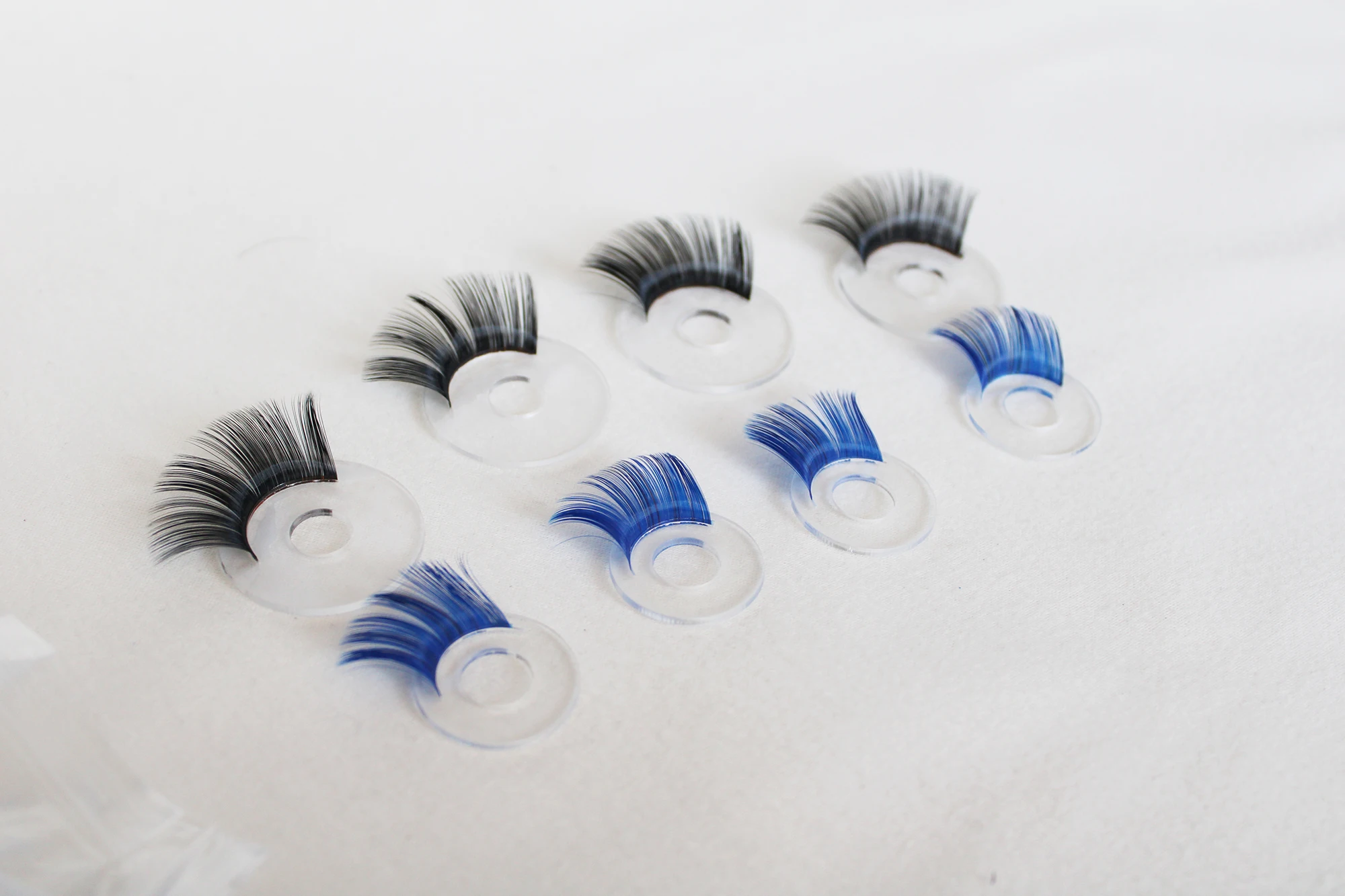 20pcs masckaszem fit 9mm to 30mm eyes  clear black blue eyelash tray with eyelash  for diy doll toy handcraft findings