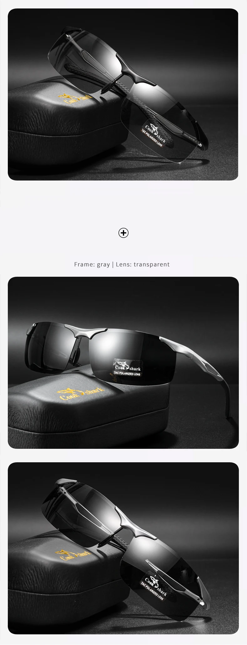 Koch Hai Farbwechsel polarisierte Sonnenbrille zum Fahren von Fahrern Spezial brille für Männer Angeln Sonnenbrille neuer Trend – Detail 14