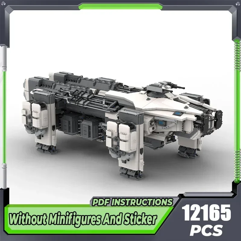 

Famous Games Star Citizener Moc Building Blocks UCS Polar Paint Argo Raft Model Technology Bricks Space Ship DIY Assembly Toys