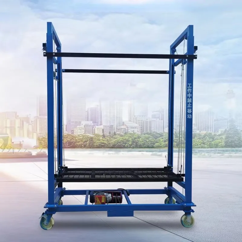 Folding Electric Scaffolding Lifting Platform 1.5m-12m Scaffolding Lift Automatic Moving with Wheels