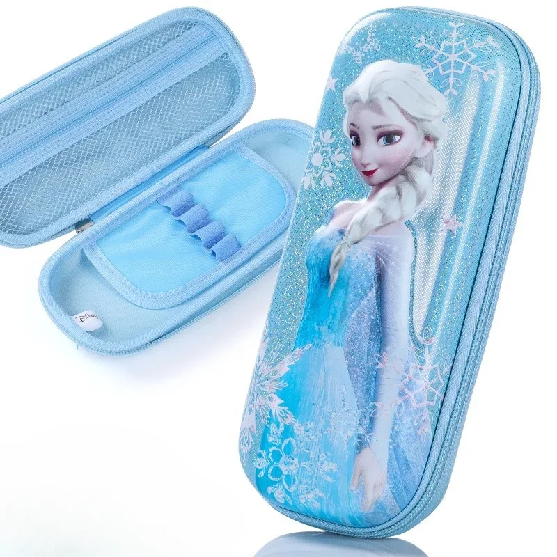 Disney Frozen Elsa Princess Pencil Case MINISO Anime Cartoon Cute School Supplies Fashion Cosmetic Bag Girl&Child Holiday Gifts