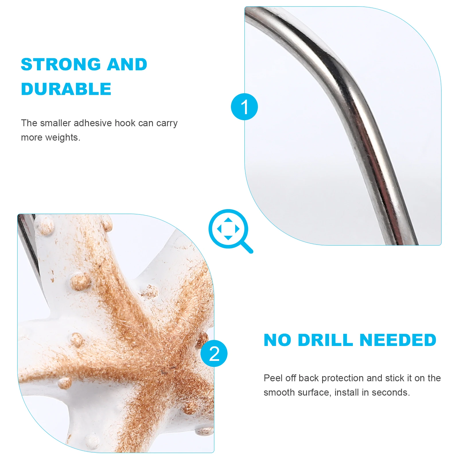 

12 Pcs Creative Shell Hooks Stainless Steel Resin Bathroom Shower Curtain Accessories Seaside Decorative Hardware