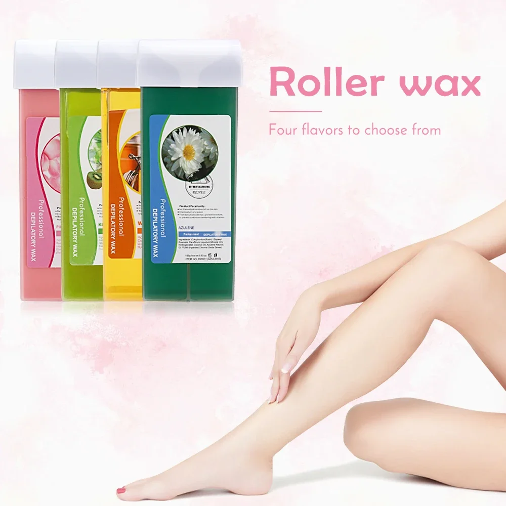100g Hair Removal Wax Cartridge Honey Hot Depilatory Transparent Wax Cream Body Hair Remover Heating Roller Wax Non-irritating