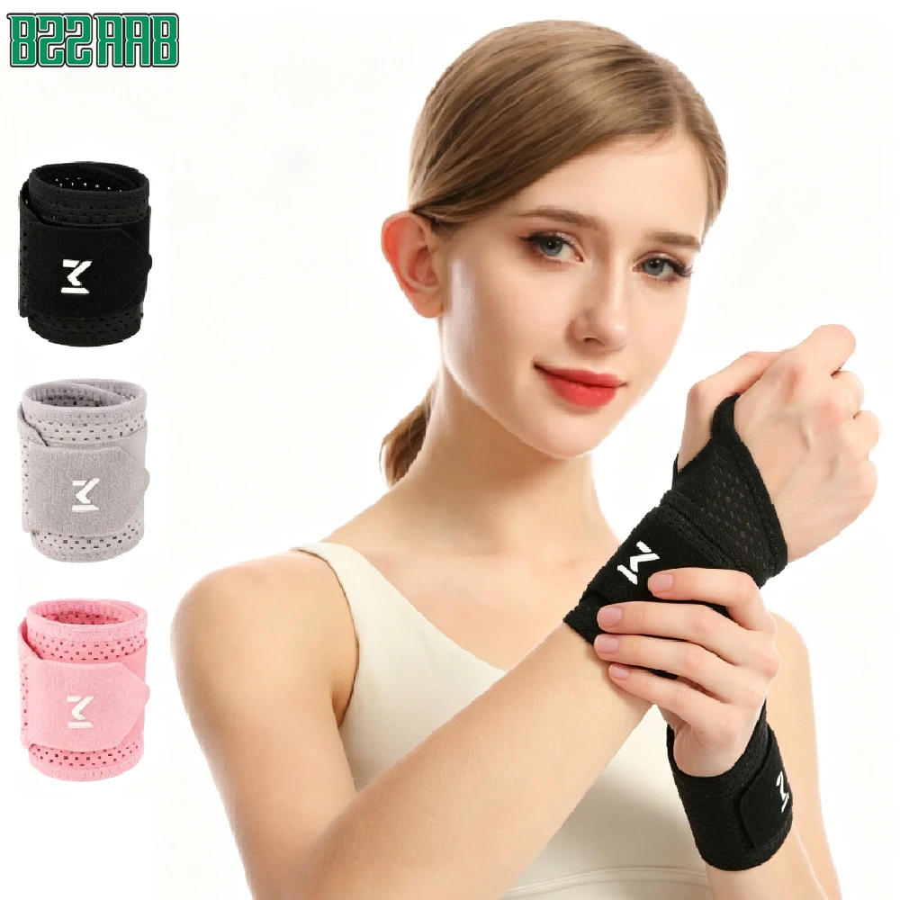 2PCS Ventilated Mesh Wrist Wraps with Custom Compression Straps, Breathable Wrist Brace Stabilizer Fits Left & Right Wrist