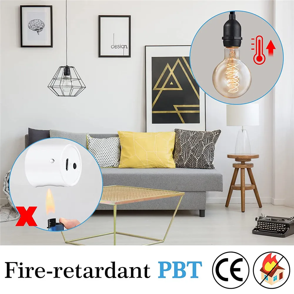 E27 to E27 Vintage Light Socket Extender, String Lights Extension for Backyard, Porch, Garden Indoor Outdoor Garage Patio Use image 5