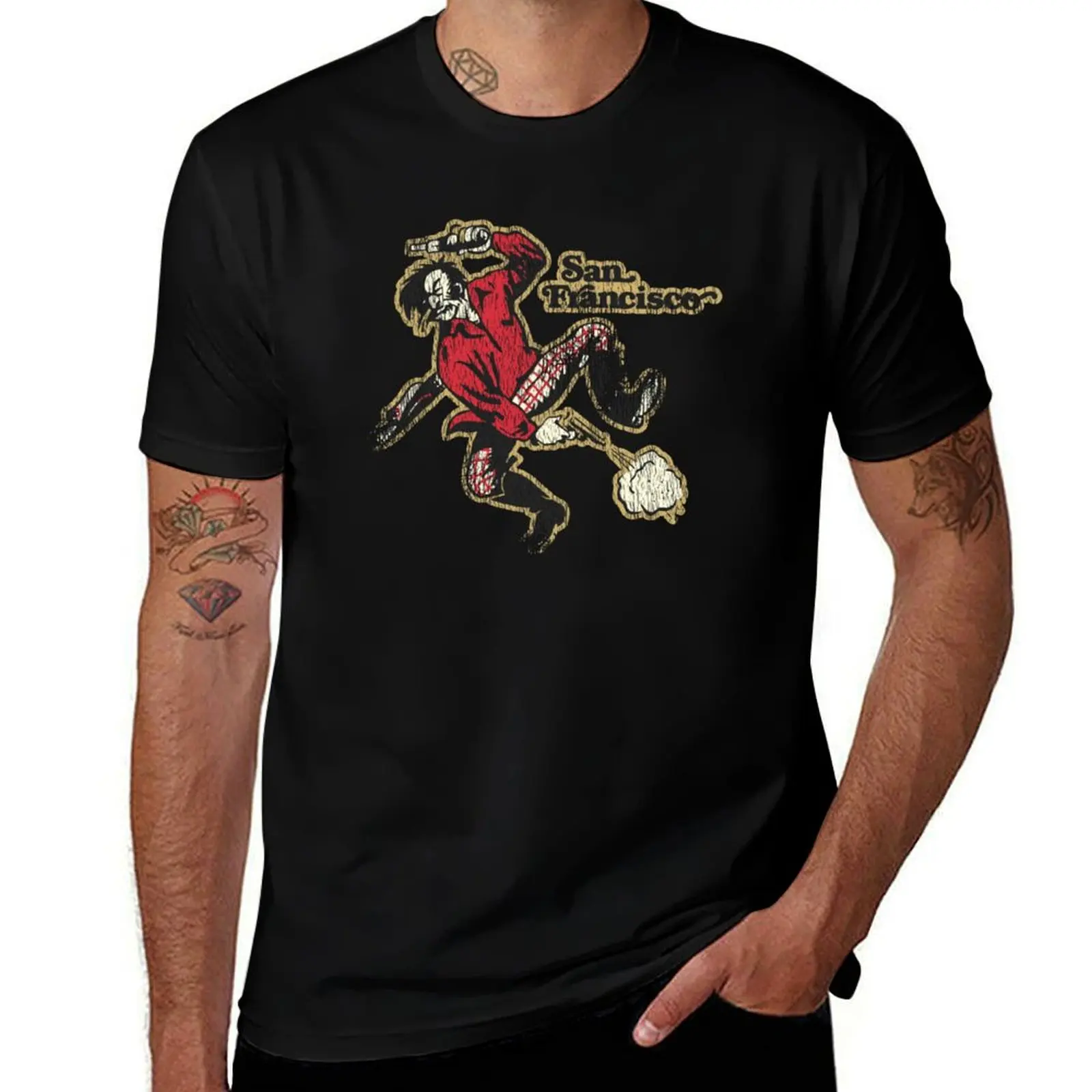 

49ers Retro Defunct Mascot T-Shirt man t shirt designer anime t shirts oversize