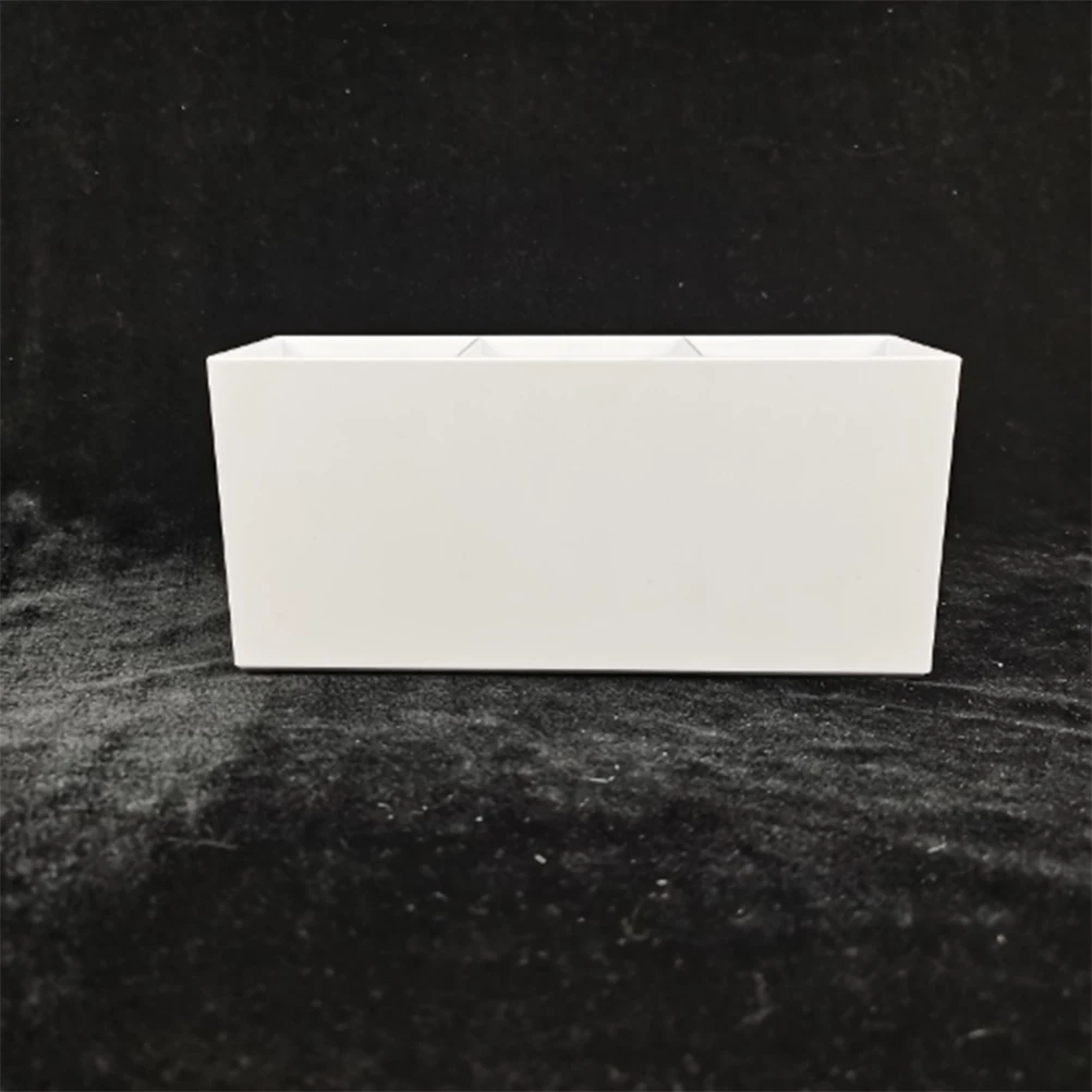 

1pc Makeup Brush Storage Case Acrylic Holder 3 Compartments Desktop Organizer For Lipstick Eyebrow Pencil Cream