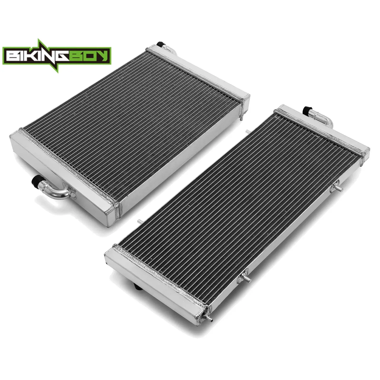 BIKINGBOY Engine Radiator Cooling For Polaris RZR XP4 TURBO 17 18 19 20 21 Main & Auxiliary Water Cooler Aluminium Alloy Core