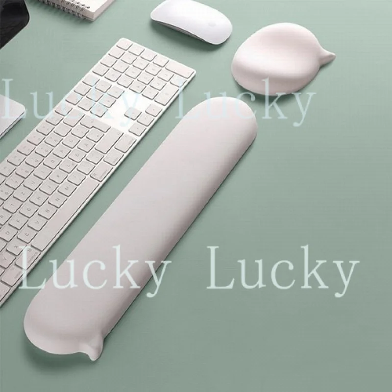 f  Silicone Keyboard Wrist Rest Pad Mouse Wrist Rest Support Cushion For PC De J8P3
