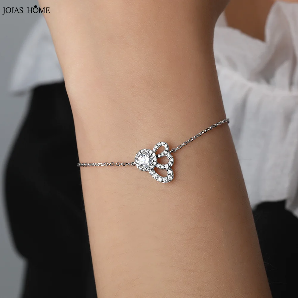 

JH 1.2 Carat 925 Sterling Silver Moissanite Sunflower Bracelet For Women Zircon D VVS1 Luxury Fine Jewelry Lab Gemstone Bracelet