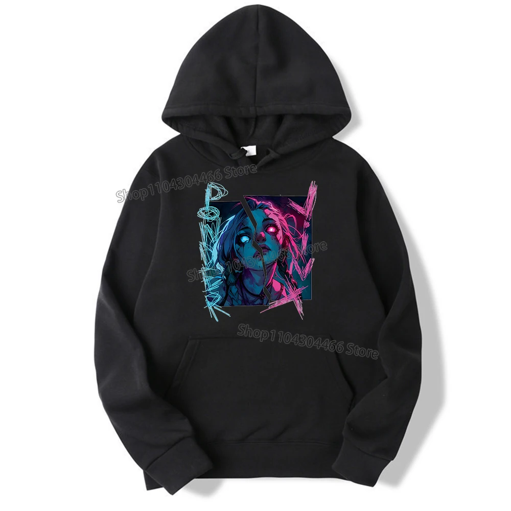 Nueva Sudadera con capucha Arcane para hombres, mujeres Jinx Arcane VI sudaderas con capucha Y2k ropa estampado de Anime suéter moda sudadera ropa de moda regalo