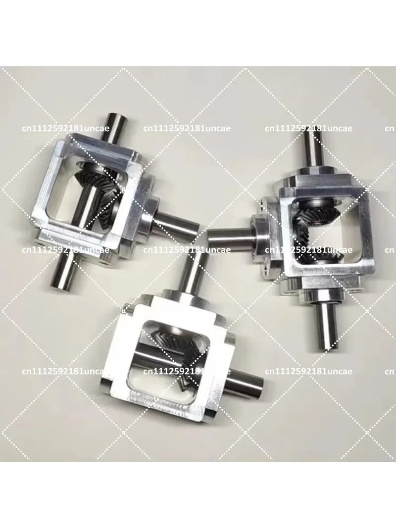 Small 1:1 T-Type Cross Commutator Shaft 10mm Right Angle Drive Bevel Gearbox Rotation