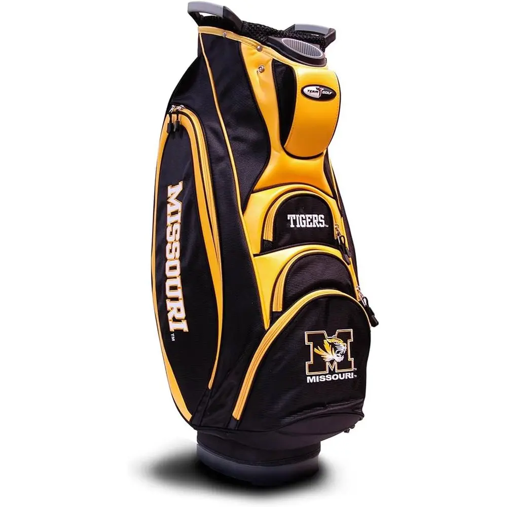 

10-Way Golf Bag with Dual Handles, Putter Well, Cooler Pocket, Padded Strap, Umbrella Holder and Removable Rain Cover