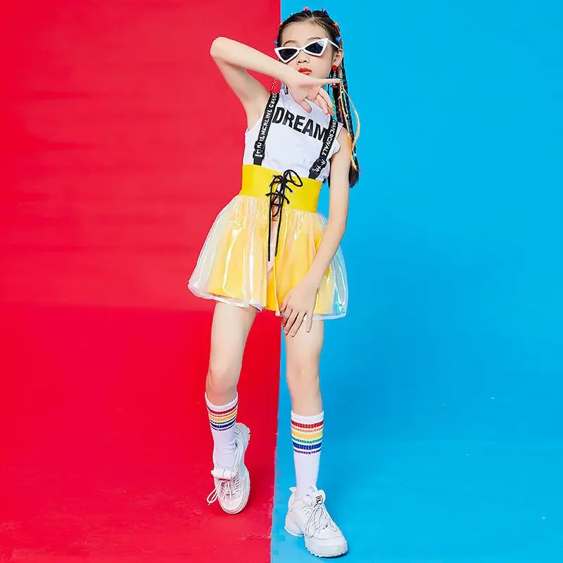 Girl Jazz Dance Costume Children Street Hip hop modern dance performance Jazz Stage cheerleading Costume dreadlocks for Girls