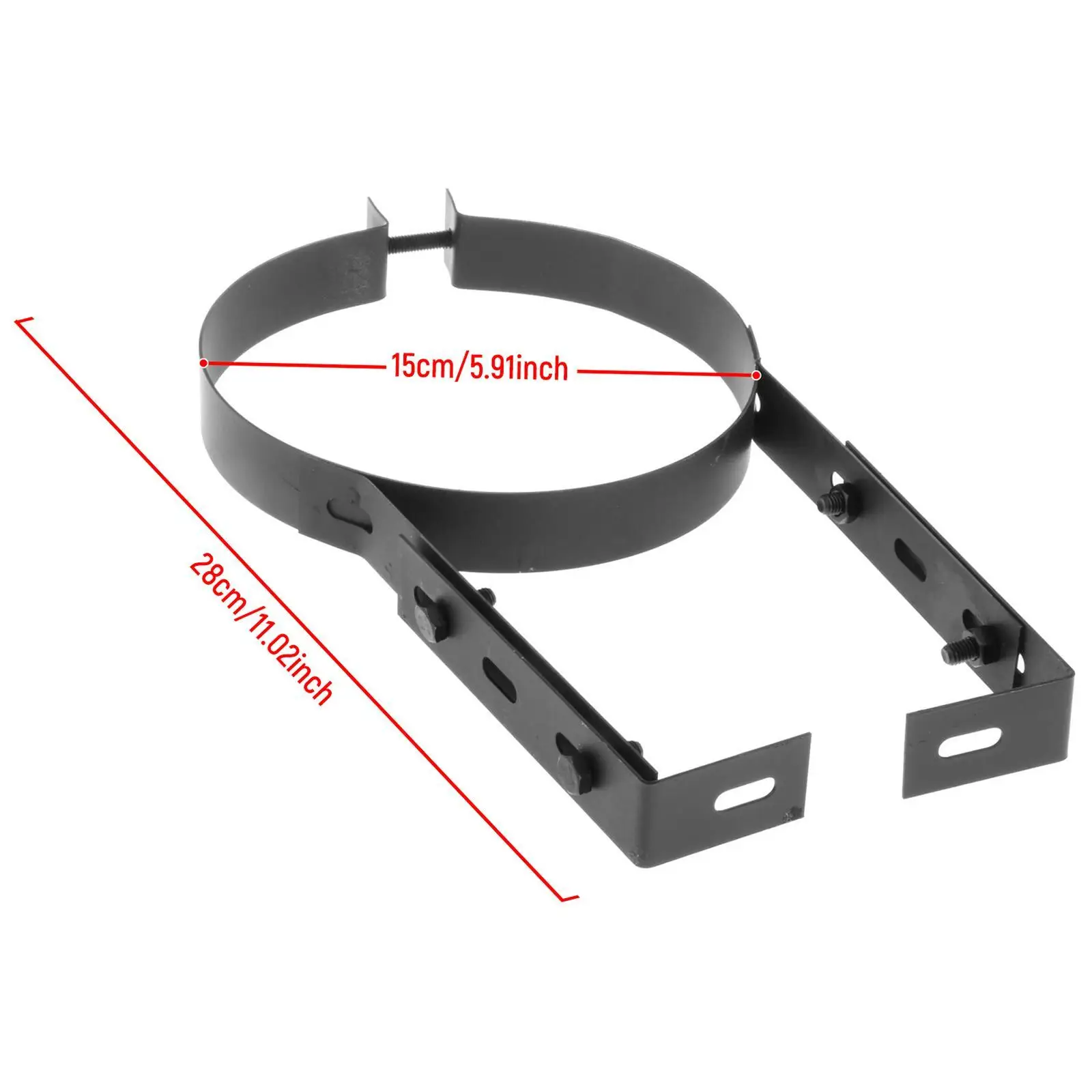 2xChimney Pipe Bracket Clip Fixing Hanging Stainless Steel Chimney Pipe Holder