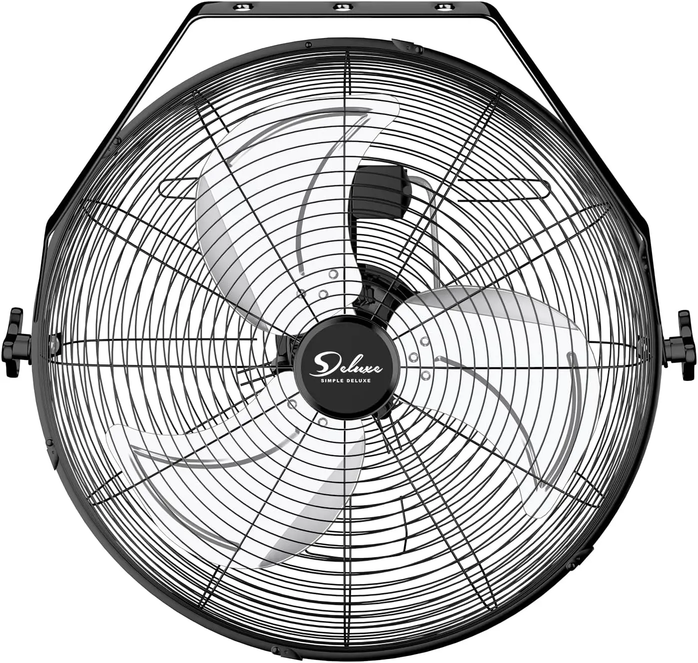 Deluxe 18 Inch Industrial Wall Mount 3 Speed Commercial Ventilation Metal Fan for Warehouse, Greenhouse, Workshop, Patio, Factor