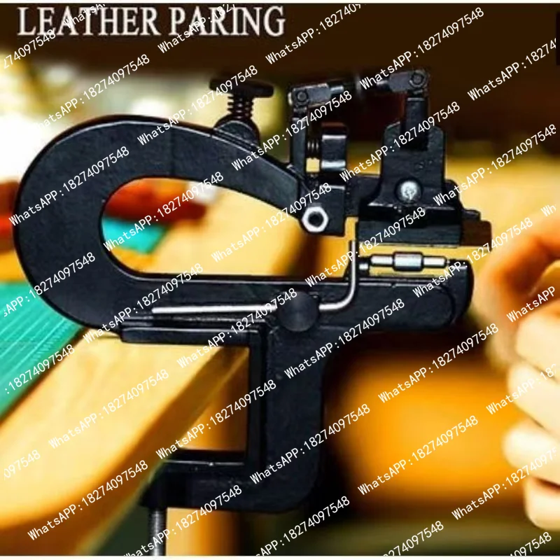 Manual Leather Peeler Machine Leathercraft Edging Cutting Splitter Machine Vegetable Tanned Leathers Paring Device with15 Blades
