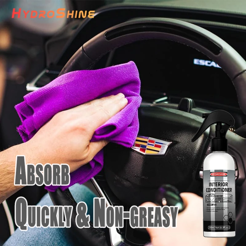 هيدروشين مكيف السيارة الداخلي البلاستيك استعادة معطف الشمع منظف خارجي صيانة العناية بالجلد متعددة الوظائف