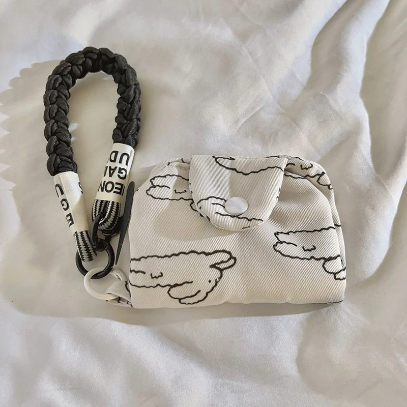 Cartoon Cute Wallet Phone Chain Pendant Cellphone Strap Rope Coin Change Earphone Earbuds ID Card Bag Decoration Key Ring