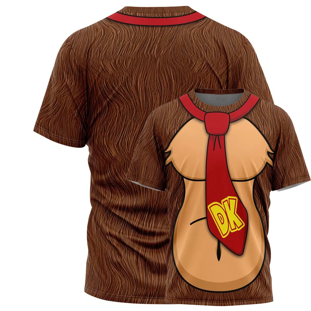

High Quality Breathable Comfortable Children's Clothing Summer Casual Kids Tshirt Donkey Kong Smash Bros Design Printed T-Shirts