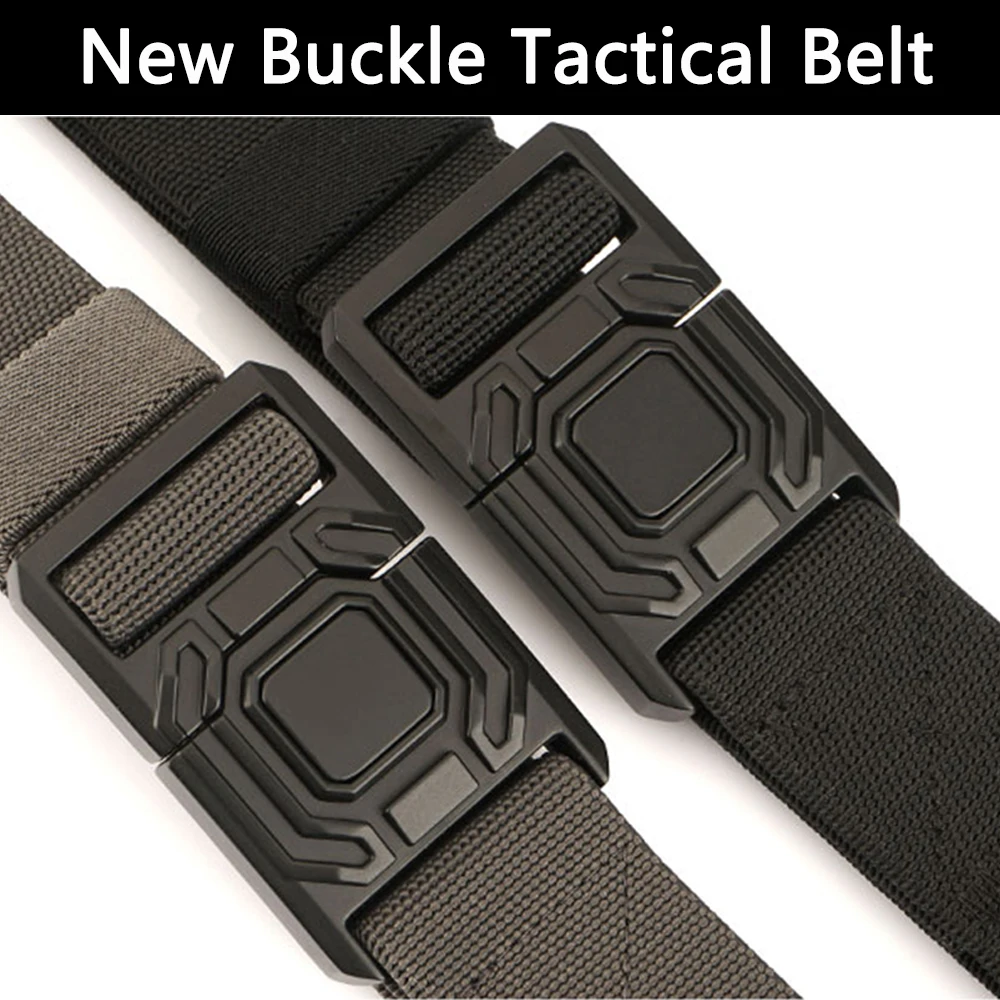 TUSHI New Men Belt Outdoor Hunting Tactical Belt Multi-Function Buckle Nylon Belt High Quality Marine Corps Canvas Military Belt