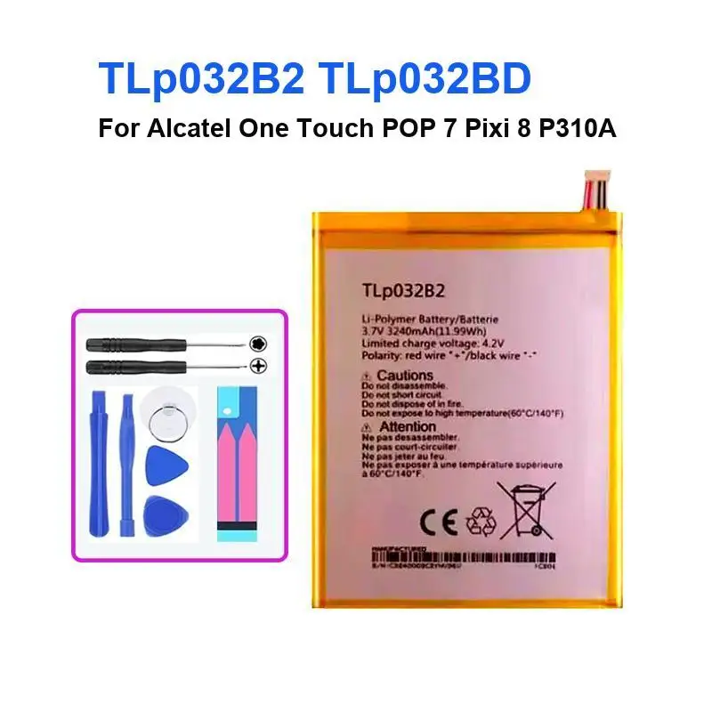 بطارية الجهاز اللوحي لـ Alcatel Onetouch POP 7 8 P310A 10 9.6، OT-P360X Pixi 3 LTE/Pixi 7.0 4G P321 P320 P320A P320X Bateria #4