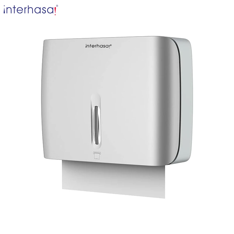 

interhasa! Paper Towel Dispenser with Key Lock Compact Wall Mount Folded Hand Towel Dispenser Holder for Bathroom Office Kitchen