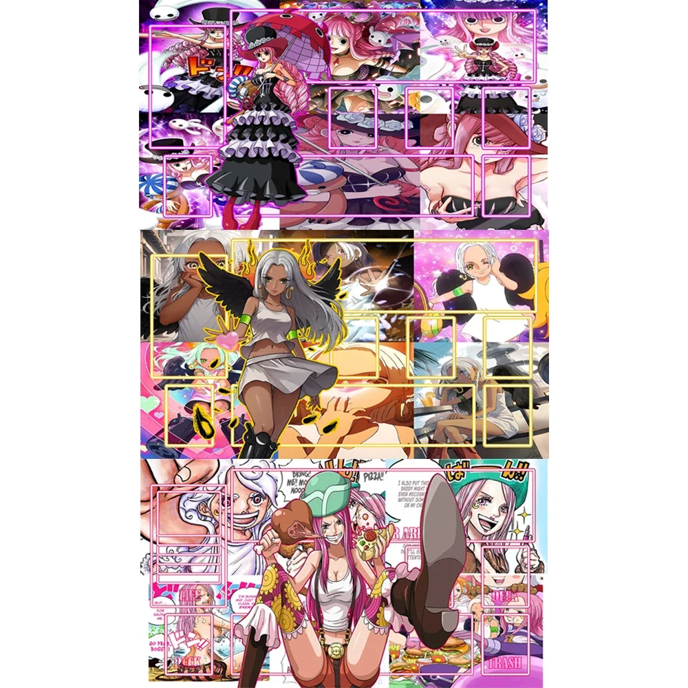 OPCG One Piece 60x35cm Dedicated GAME Card Perona S-snake Jewelry Bonney Anime Game Single Player Battle Cards Pad Toy Gifts