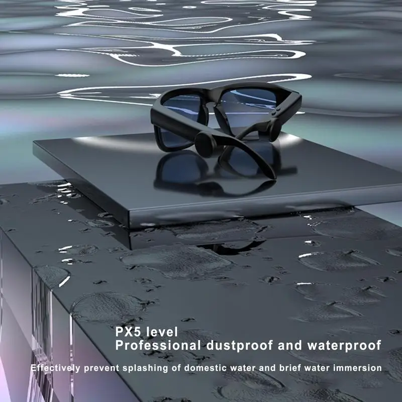Kacamata hitam Speaker untuk pria, kacamata hitam pintar gaya telinga terbuka dengan Volume atas bawah