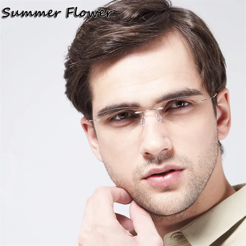 

Брендовая оправа для очков Eyewear Frame 2 G Titanium Ultra Light, безободковая оправа для очков для мужчин и женщин