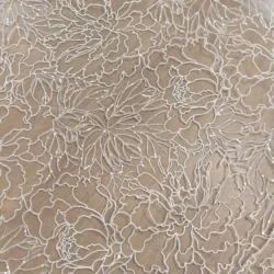 125CM Wide Off White Embroidery Rose Flowers with Tiny Clear Sequins Allover Wedding Dress Sewing Lace DIY Lace 2024 NEW
