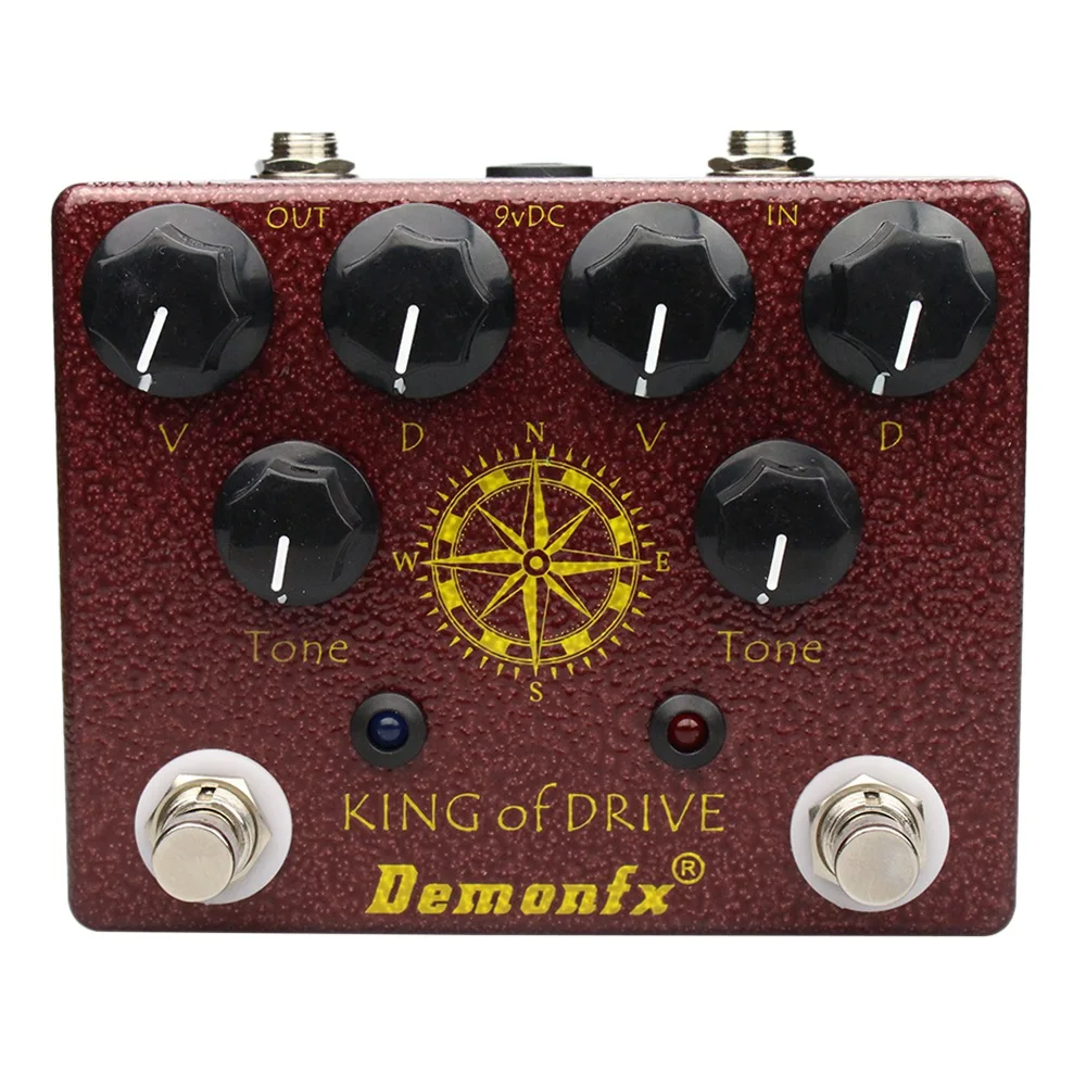 Practical Demonfx King of Tone Overdrive Stomp Analog Based on Analog Man Effect King of Drive Guitar Effect Pedal Accessories