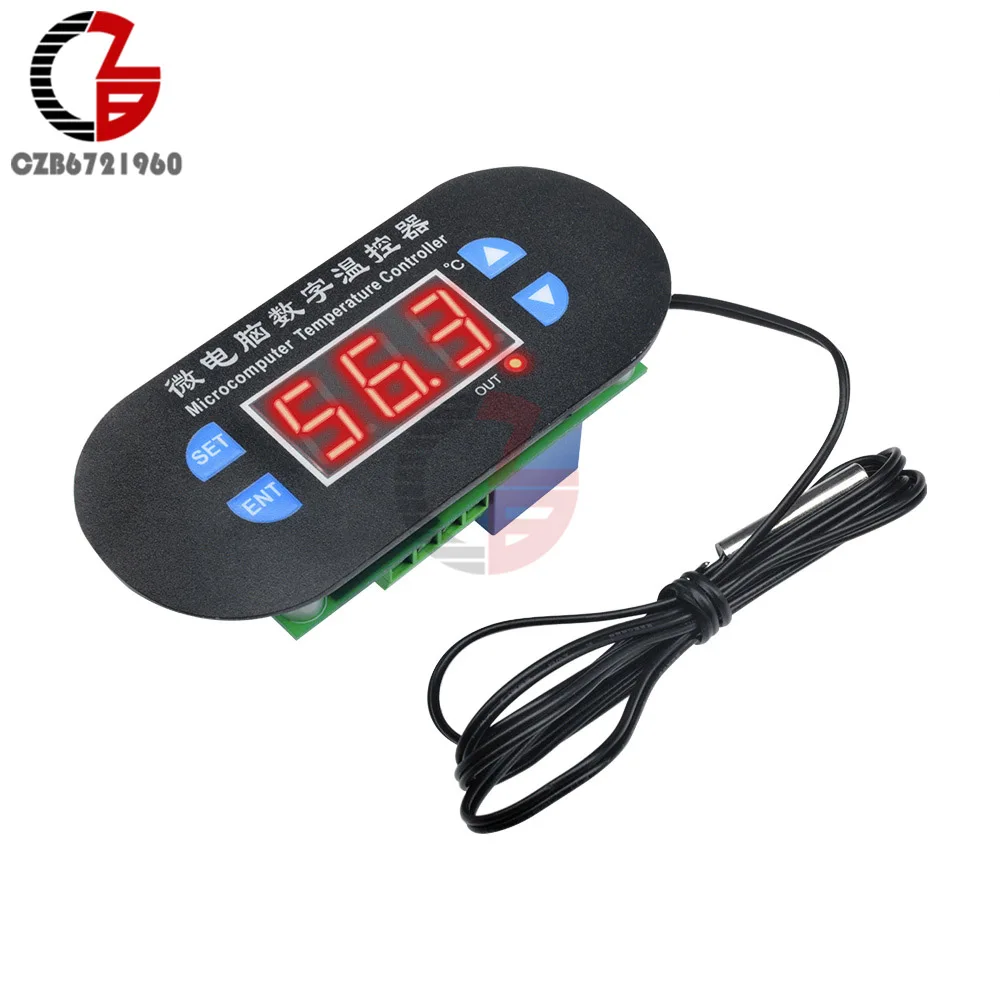 W1308 Digital Thermostat 12V NTC Temperature Controller Thermostat Heating Cooling Switch Control for Washing Machines Dryers