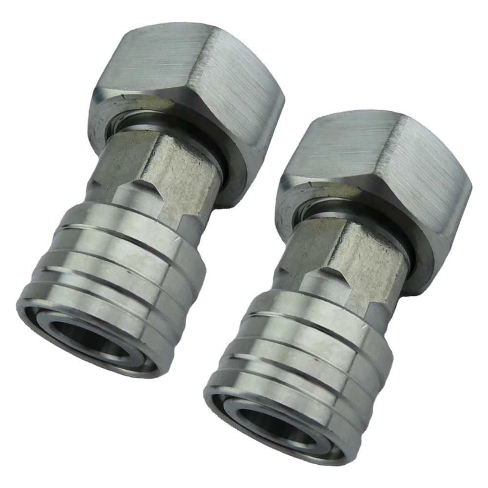 

2pcs Garden Hose To Car Washer Adapter: 1/4'' Quick Connect, 3/4'' Female Gardening Tools Replacement Garden Power Tool Parts