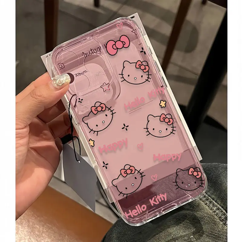 Case For Samsung Galaxy S25 S24 Ultra S23 S22 S21 S20 Plus S24FE FE A55 A54 A53 A52 A15 A14 A24 A7 cover 3D kt Hello Kitty bow