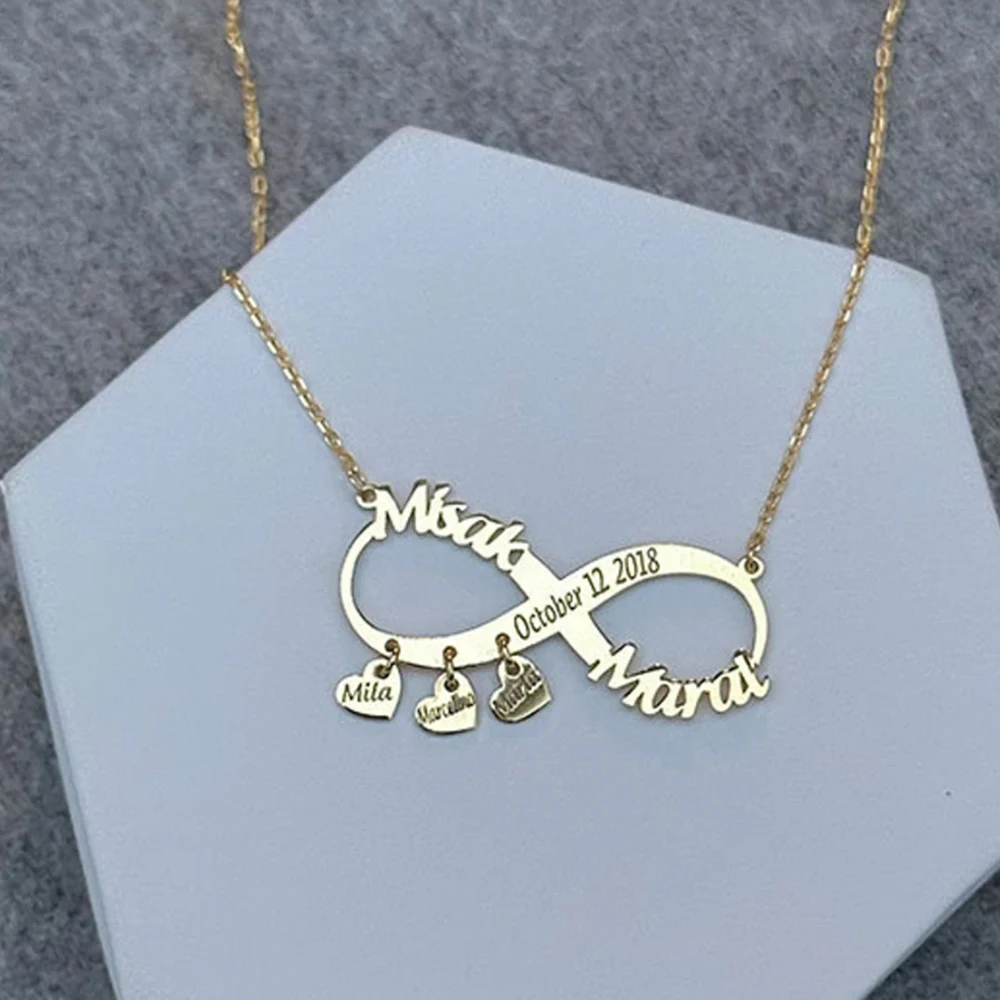 Infinity Necklaces - Name Necklaces - Personalized Necklaces - Multiple Name Necklaces - Bridesmaids Gifts, Mother Day Gifts