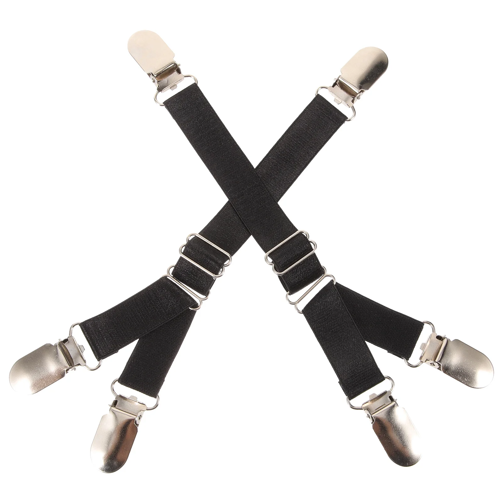 

2Pcs Duckbill Sock Clip Soft Comfortable Non-Slip Adjustable Shirt Keeper for Men Women Unisex Garter Strap Easy Use Lightweight